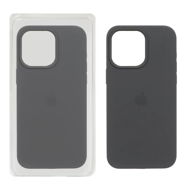 قاب سیلیکونی پاک کنی اورجینال Apple iPhone 15 Pro Max - خاکستری (پک اصلی) - تصویر 2