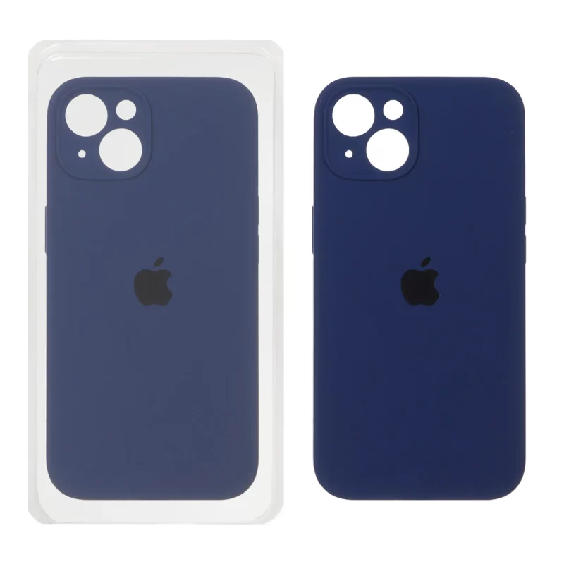 قاب سیلیکونی پاک کنی محافظ لنزدار اورجینال Apple iPhone 13 / iPhone 14 - آبی نفتی (پک اصلی) - تصویر 2