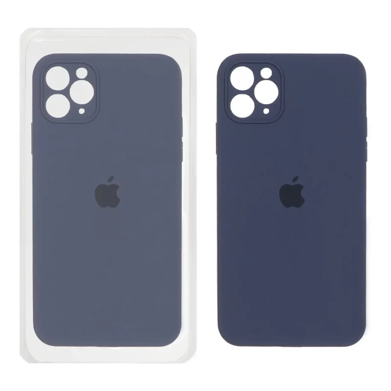 قاب سیلیکونی پاک کنی محافظ لنزدار اورجینال Apple iPhone 11 Pro Max - سرمه ای تیره (پک اصلی) - تصویر 2