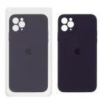 قاب سیلیکونی پاک کنی محافظ لنزدار اورجینال Apple iPhone 11 Pro Max - بادمجانی تیره (پک اصلی)