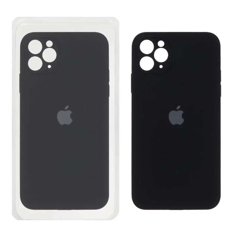 قاب سیلیکونی پاک کنی محافظ لنزدار اورجینال Apple iPhone 11 Pro Max - مشکی (پک اصلی) - تصویر 2