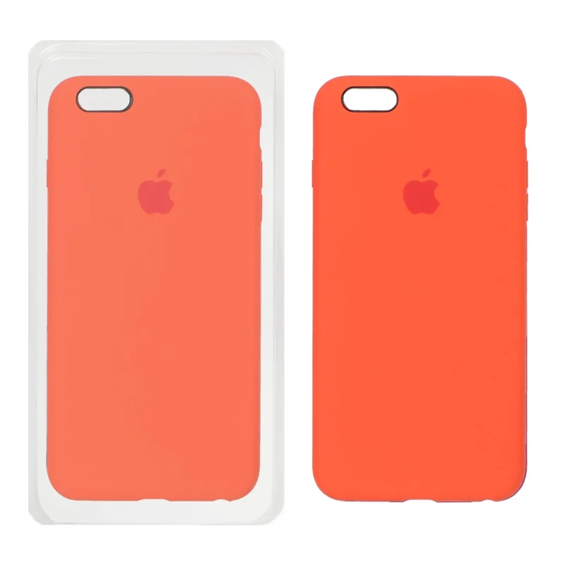 قاب سیلیکونی پاک کنی اورجینال Apple iPhone 6 Plus / iPhone 6s Plus - نارنجی تیره (پک اصلی) - تصویر 2