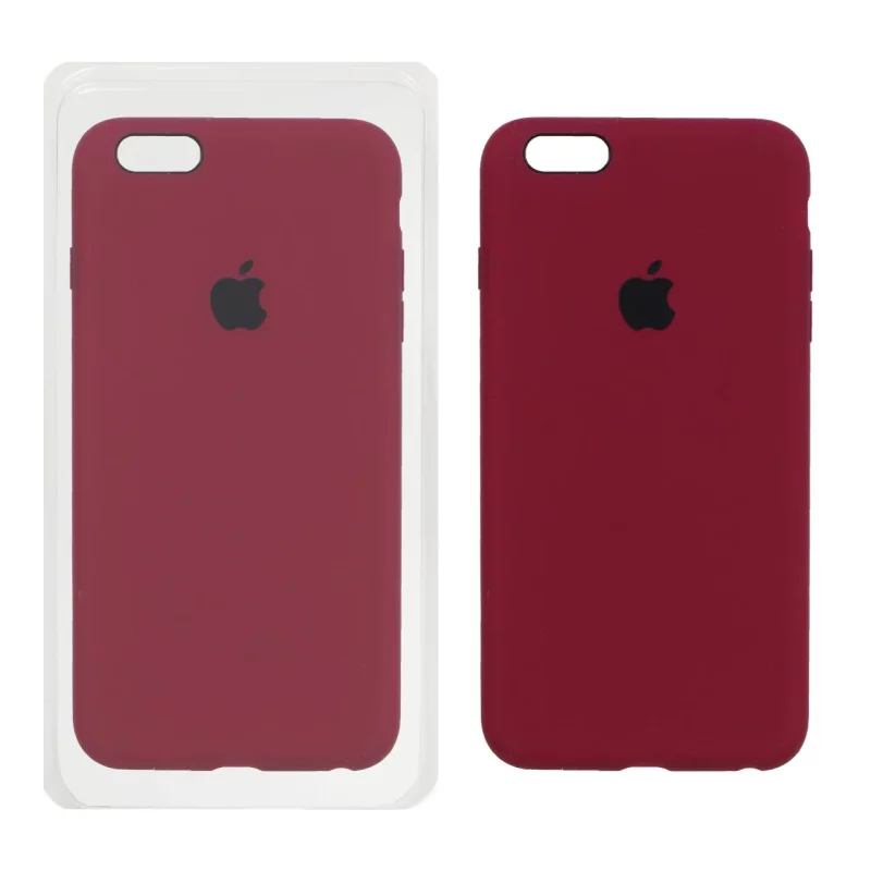 قاب سیلیکونی پاک کنی اورجینال Apple iPhone 6 Plus / iPhone 6s Plus - زرشکی (پک اصلی) - تصویر 2