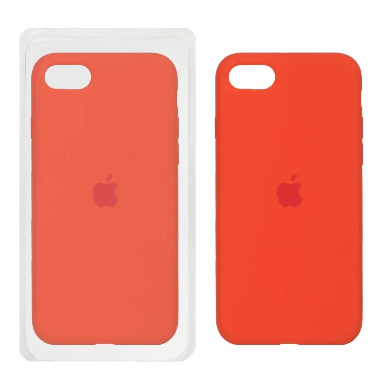 قاب سیلیکونی پاک کنی اورجینال Apple iPhone SE (2020) / iPhone 7 / iPhone 8 - نارنجی تیره (پک اصلی) - تصویر 2