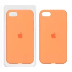 قاب سیلیکونی پاک کنی اورجینال Apple iPhone SE (2020) / iPhone 7 / iPhone 8 - نارنجی روشن (پک اصلی)