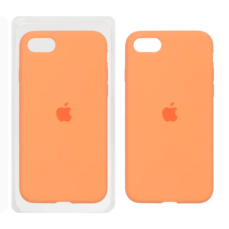 قاب سیلیکونی پاک کنی اورجینال Apple iPhone SE (2020) / iPhone 7 / iPhone 8 - نارنجی روشن (پک اصلی) - تصویر 2