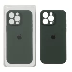 قاب سیلیکونی پاک کنی محافظ لنزدار اورجینال Apple iPhone 15 Pro Max - سبز ارتشی (پک اصلی)