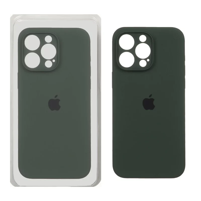 قاب سیلیکونی پاک کنی محافظ لنزدار اورجینال Apple iPhone 15 Pro Max - سبز ارتشی (پک اصلی) - تصویر 2