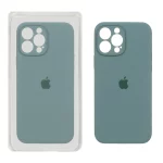 قاب سیلیکونی پاک کنی محافظ لنزدار اورجینال Apple iPhone 13 Pro Max - سبز کد 1 (پک اصلی)