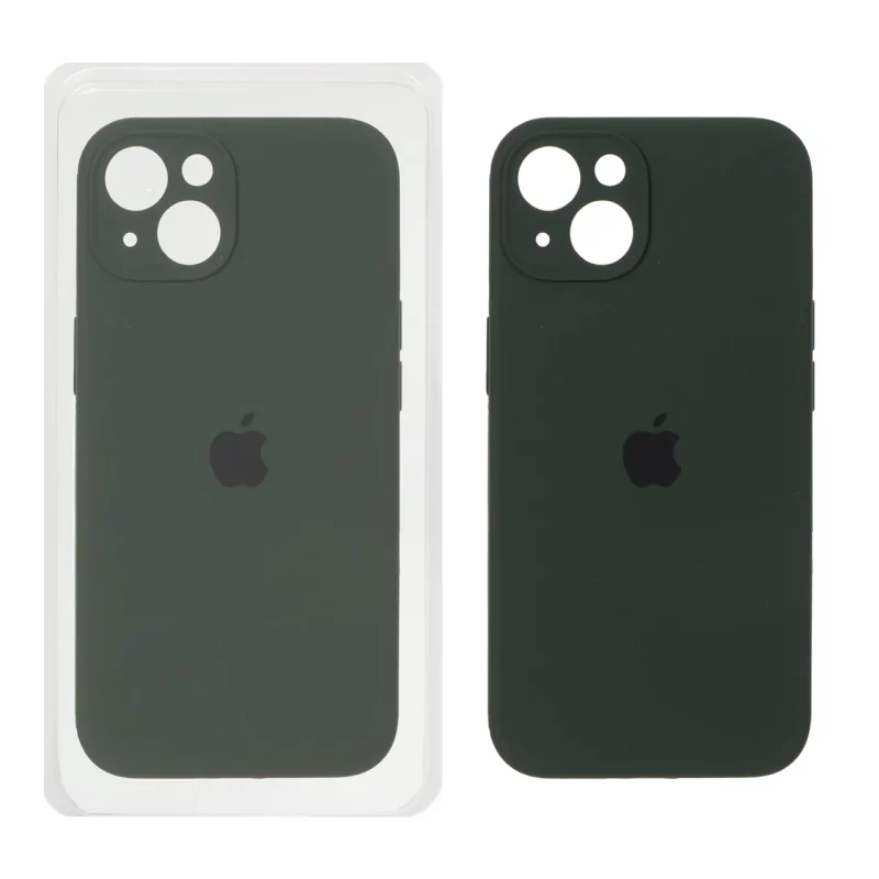 قاب سیلیکونی پاک کنی محافظ لنزدار اورجینال Apple iPhone 13 / iPhone 14 - سبز ارتشی (پک اصلی) - تصویر 2