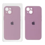 قاب سیلیکونی پاک کنی محافظ لنزدار اورجینال Apple iPhone 13 / iPhone 14 - بنفش کدر (پک اصلی)