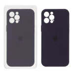قاب سیلیکونی پاک کنی محافظ لنزدار اورجینال Apple iPhone 12 Pro Max - بادمجانی تیره (پک اصلی)