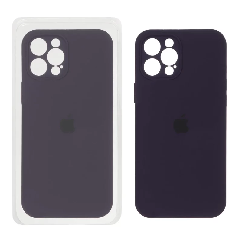 قاب سیلیکونی پاک کنی محافظ لنزدار اورجینال Apple iPhone 12 Pro Max - بادمجانی تیره (پک اصلی) - تصویر 2