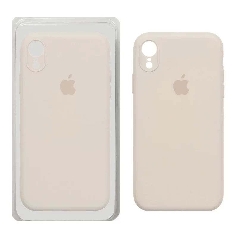 قاب سیلیکونی پاک کنی محافظ لنزدار اورجینال Apple iPhone XR - خاکی (پک اصلی) - تصویر 2