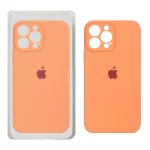 قاب سیلیکونی پاک کنی محافظ لنزدار اورجینال Apple iPhone 13 Pro Max - نارنجی (پک اصلی)