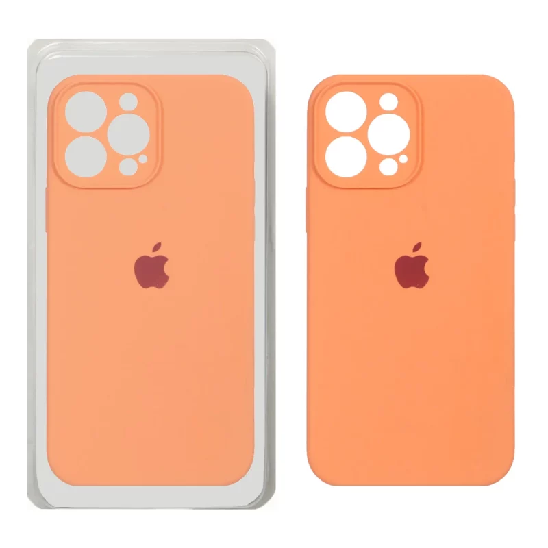 قاب سیلیکونی پاک کنی محافظ لنزدار اورجینال Apple iPhone 13 Pro Max - نارنجی (پک اصلی) - تصویر 2