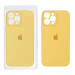 قاب سیلیکونی پاک کنی محافظ لنزدار اورجینال Apple iPhone 13 Pro Max - زرد (پک اصلی)