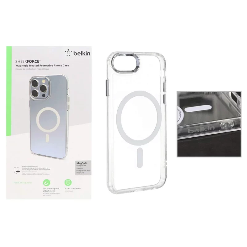 قاب belkin شفاف Magsafe مدل Apple iPhone SE (2020) / iPhone 7 / iPhone 8 (پک دار) - تصویر 2
