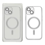 قاب اورجینال الکترواستاتیک Magsafe لنز گلس دار Apple iPhone 15 - نقره ای (پک دار)