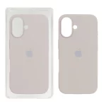 قاب سیلیکونی پاک کنی اورجینال Apple iPhone 16 - خاکی (پک اصلی)