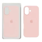 قاب سیلیکونی پاک کنی اورجینال Apple iPhone 16 - صورتی چرک (پک اصلی)