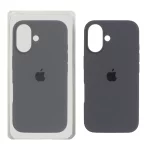 قاب سیلیکونی پاک کنی اورجینال Apple iPhone 16 - خاکستری (پک اصلی)