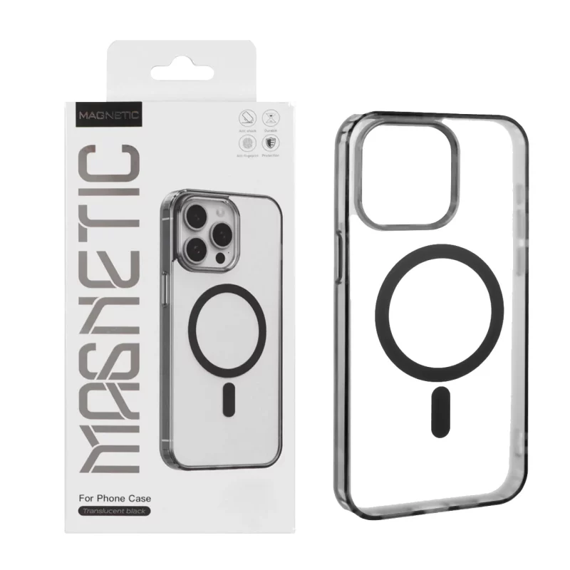 قاب اورجینال Magnetic Magsafe دور ژله ای Apple iPhone 15 Pro Max - مشکی (پک دار) - تصویر 2
