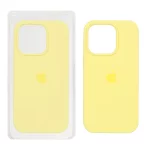 قاب سیلیکونی پاک کنی اورجینال Apple iPhone 16 Pro - زرد (پک اصلی )