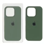 قاب سیلیکونی پاک کنی اورجینال Apple iPhone 16 Pro - سبز تیره (پک اصلی )