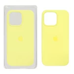 قاب سیلیکونی پاک کنی اورجینال Apple iPhone 16 Pro Max - لیمویی (پک اصلی )