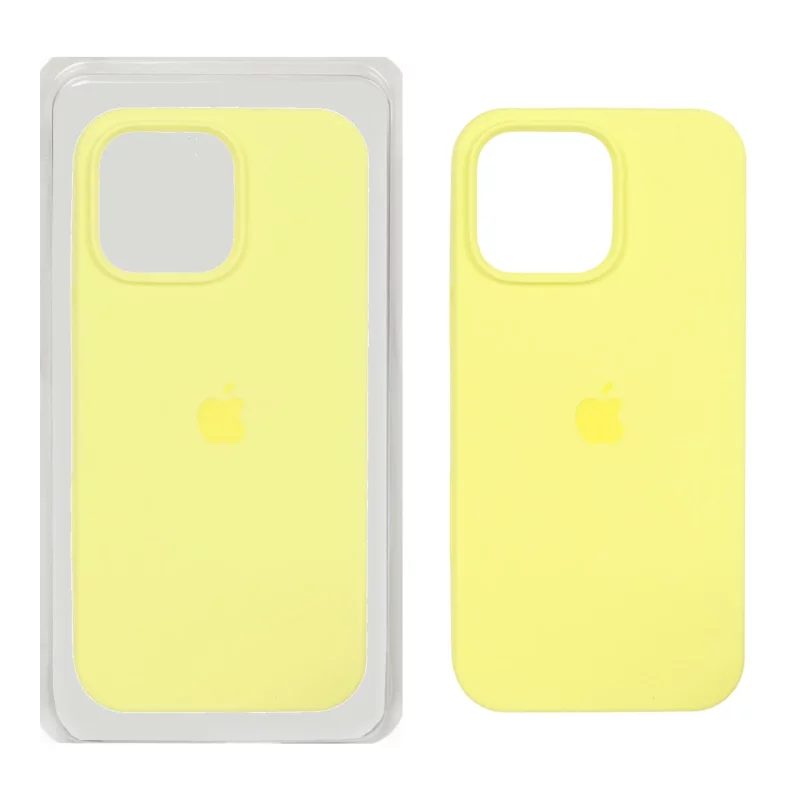 قاب سیلیکونی پاک کنی اورجینال Apple iPhone 16 Pro Max - لیمویی (پک اصلی ) - تصویر 2