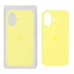 قاب سیلیکونی پاک کنی اورجینال Apple iPhone 16 - لیمویی (پک اصلی )