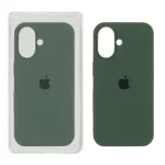 قاب سیلیکونی پاک کنی اورجینال Apple iPhone 16 - سبز تیره (پک اصلی )