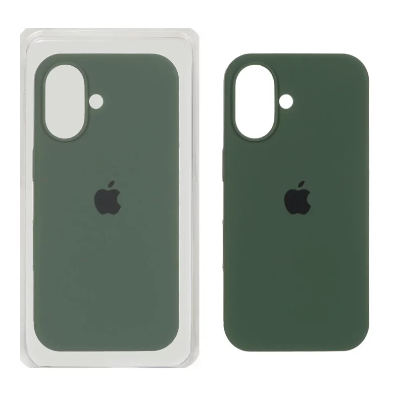 قاب سیلیکونی پاک کنی اورجینال Apple iPhone 16 - سبز تیره (پک اصلی ) - تصویر 2