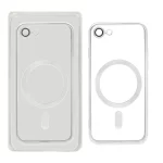 قاب اورجینال الکترواستاتیک Magsafe لنز گلس دار Apple iPhone SE (2020) / iPhone 7 / iPhone 8 - نقره ای (پک دار)