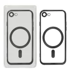 قاب اورجینال الکترواستاتیک Magsafe لنز گلس دار Apple iPhone SE (2020) / iPhone 7 / iPhone 8 - مشکی (پک دار)