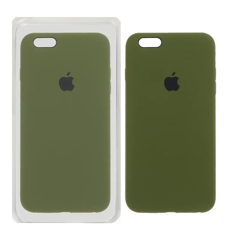 قاب سیلیکونی پاک کنی اورجینال Apple iPhone 6 Plus / iPhone 6s Plus - سبز زیتونی (پک اصلی) - تصویر 2