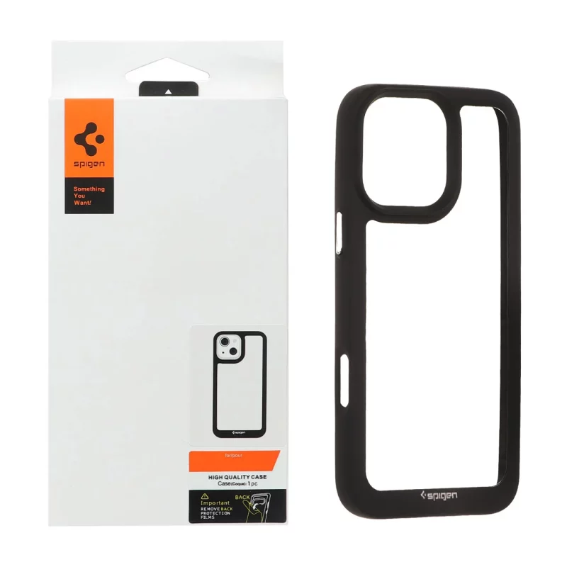 قاب اورجینال Spigen مدل Apple iPhone 16 Pro Max - شفاف مشکی - تصویر 2