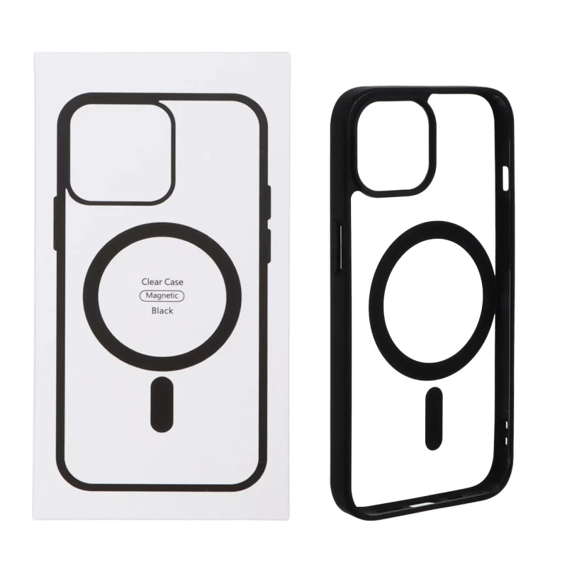 قاب شفاف Apple iPhone 13 / iPhone 14 با قابلیت شارژ MagSafe - مشکی (پک دار) - تصویر 2
