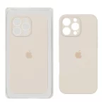 قاب سیلیکونی پاک کنی محافظ لنزدار اورجینال Apple iPhone 16 Pro Max - کرم (پک اصلی)
