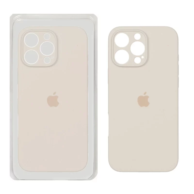 قاب سیلیکونی پاک کنی محافظ لنزدار اورجینال Apple iPhone 16 Pro Max - کرم (پک اصلی) - تصویر 2