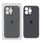قاب سیلیکونی پاک کنی محافظ لنزدار اورجینال Apple iPhone 16 Pro Max - خاکستری (پک اصلی)