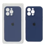 قاب سیلیکونی پاک کنی محافظ لنزدار اورجینال Apple iPhone 16 Pro Max - سرمه ای (پک اصلی)