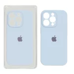 قاب سیلیکونی پاک کنی محافظ لنزدار اورجینال Apple iPhone 16 Pro - آبی روشن (پک اصلی)