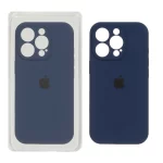 قاب سیلیکونی پاک کنی محافظ لنزدار اورجینال Apple iPhone 16 Pro - سرمه ای (پک اصلی)
