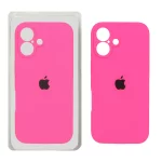 قاب سیلیکونی پاک کنی محافظ لنزدار اورجینال Apple iPhone 16 - صورتی فانتزی (پک اصلی)