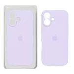 قاب سیلیکونی پاک کنی محافظ لنزدار اورجینال Apple iPhone 16 - یاسی روشن (پک اصلی)