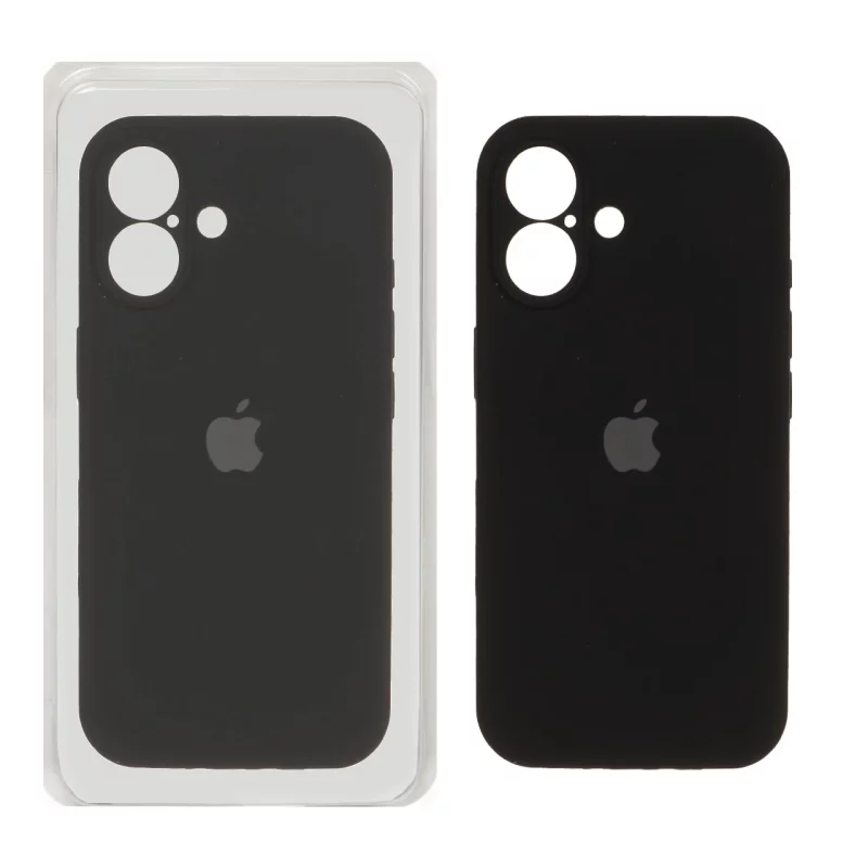قاب سیلیکونی پاک کنی محافظ لنزدار اورجینال Apple iPhone 16 - مشکی (پک اصلی) - تصویر 2