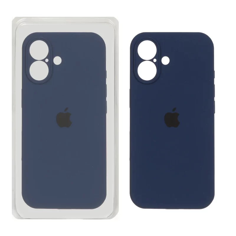قاب سیلیکونی پاک کنی محافظ لنزدار اورجینال Apple iPhone 16 - سرمه ای (پک اصلی) - تصویر 2