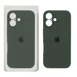قاب سیلیکونی پاک کنی محافظ لنزدار اورجینال Apple iPhone 16 - سبز زیتونی تیره (پک اصلی)